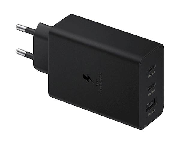 SAMSUNG ADAPTER HITRI TRIO 2x TYPE-C + 1x USB-A 65W BLACK