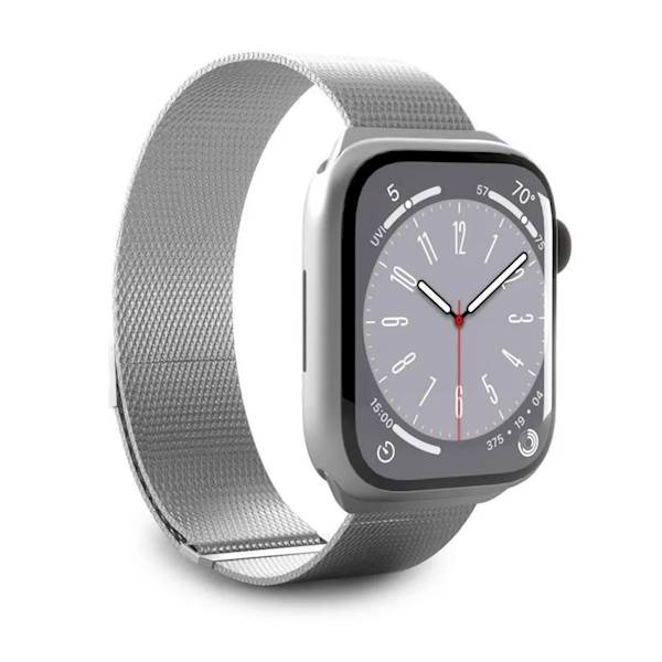 PURO PAŠČEK MILANESE APPLE WATCH 42/44/45/49 SILVE